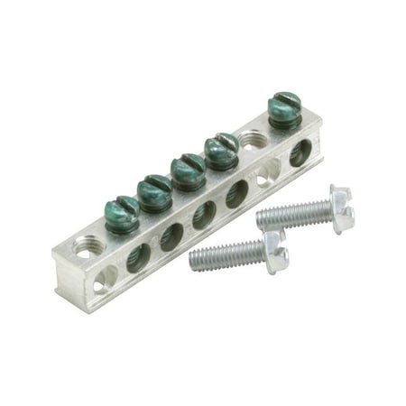 Eaton Ground Bar Kit Cutler-Hammer 0 amps N/A V 5 space 5 circuits Bolt-On Mount GBK5P